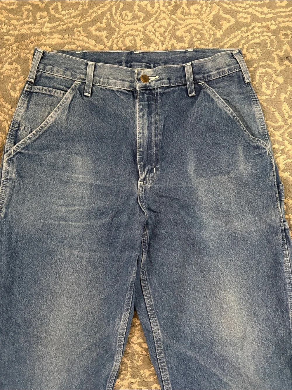 Carhartt 32x34 Loose Straight Fit Carpenter Jeans - Picture 4 of 8